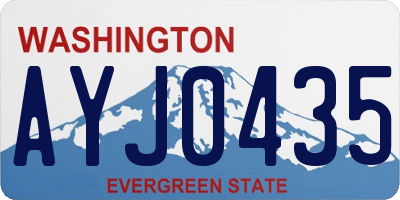 WA license plate AYJ0435