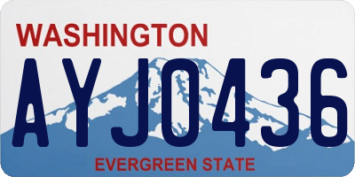 WA license plate AYJ0436