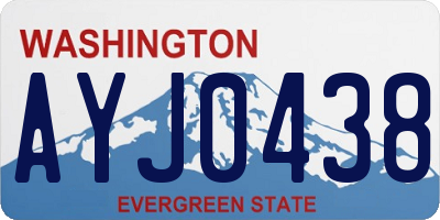 WA license plate AYJ0438