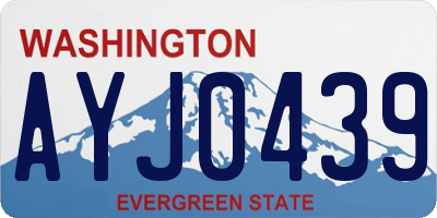WA license plate AYJ0439