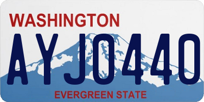 WA license plate AYJ0440