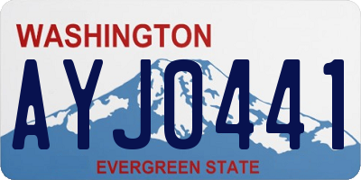 WA license plate AYJ0441