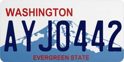WA license plate AYJ0442