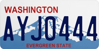 WA license plate AYJ0444