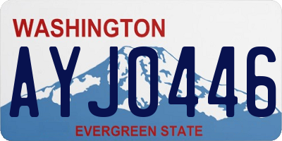 WA license plate AYJ0446