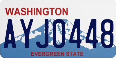 WA license plate AYJ0448