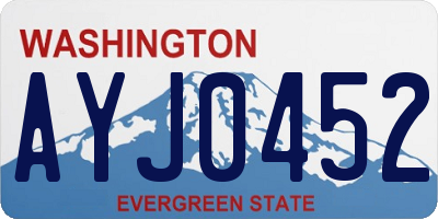 WA license plate AYJ0452
