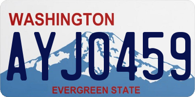 WA license plate AYJ0459