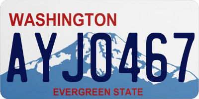 WA license plate AYJ0467