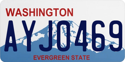 WA license plate AYJ0469