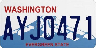 WA license plate AYJ0471