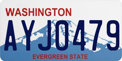 WA license plate AYJ0479
