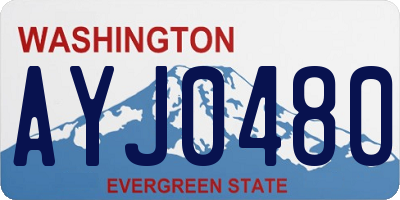 WA license plate AYJ0480