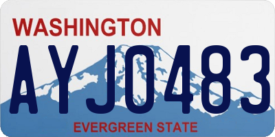 WA license plate AYJ0483
