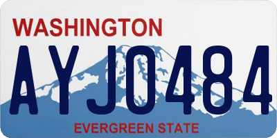 WA license plate AYJ0484