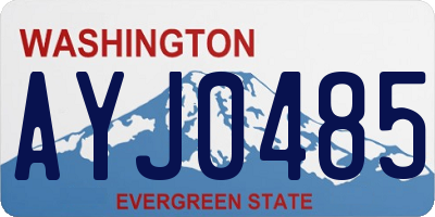 WA license plate AYJ0485