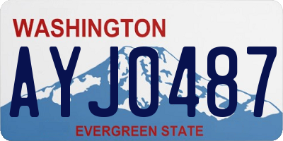 WA license plate AYJ0487
