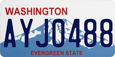 WA license plate AYJ0488
