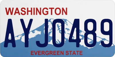 WA license plate AYJ0489