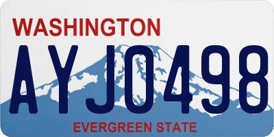 WA license plate AYJ0498