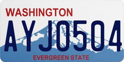 WA license plate AYJ0504