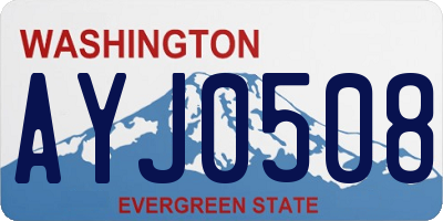 WA license plate AYJ0508