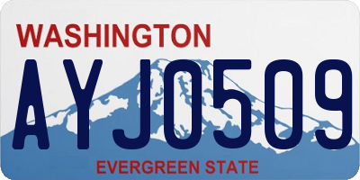 WA license plate AYJ0509