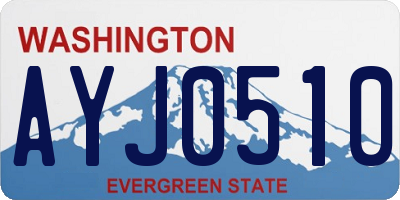 WA license plate AYJ0510