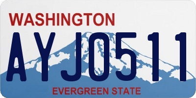 WA license plate AYJ0511