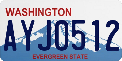 WA license plate AYJ0512