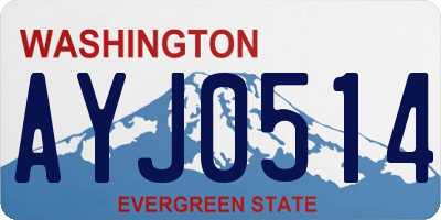 WA license plate AYJ0514