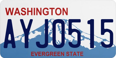 WA license plate AYJ0515