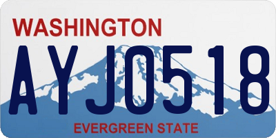 WA license plate AYJ0518