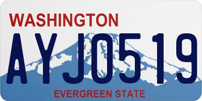 WA license plate AYJ0519