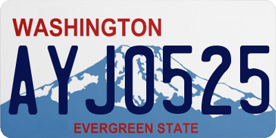 WA license plate AYJ0525