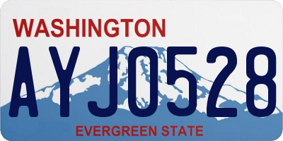 WA license plate AYJ0528