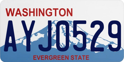 WA license plate AYJ0529