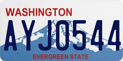 WA license plate AYJ0544