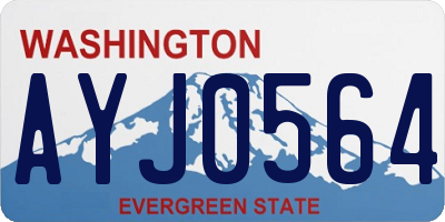 WA license plate AYJ0564