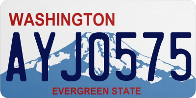WA license plate AYJ0575