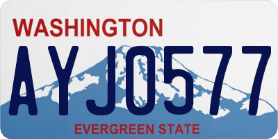 WA license plate AYJ0577