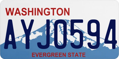 WA license plate AYJ0594