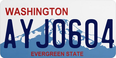 WA license plate AYJ0604