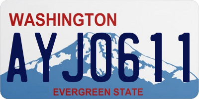 WA license plate AYJ0611