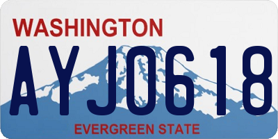 WA license plate AYJ0618