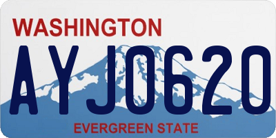 WA license plate AYJ0620