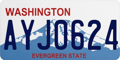 WA license plate AYJ0624