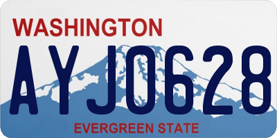 WA license plate AYJ0628