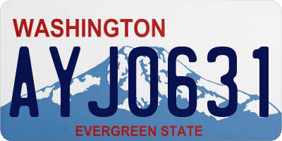 WA license plate AYJ0631