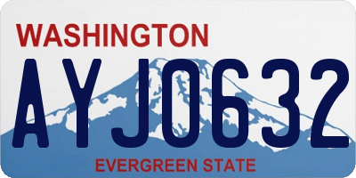 WA license plate AYJ0632